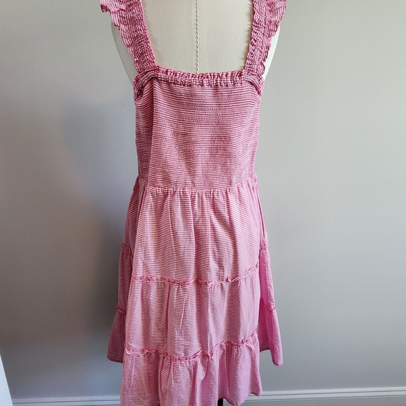 Jcrew factory size xs Striped smocked tiered mini dress - Picture 3 of 5